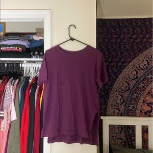 Purple short sleeve tunic  shirt